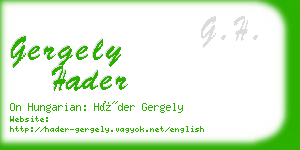 gergely hader business card
